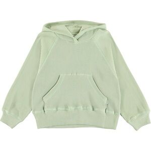 MOLO 128 size 8 Minelli mint waffle hoodie sweatshirt girls organic